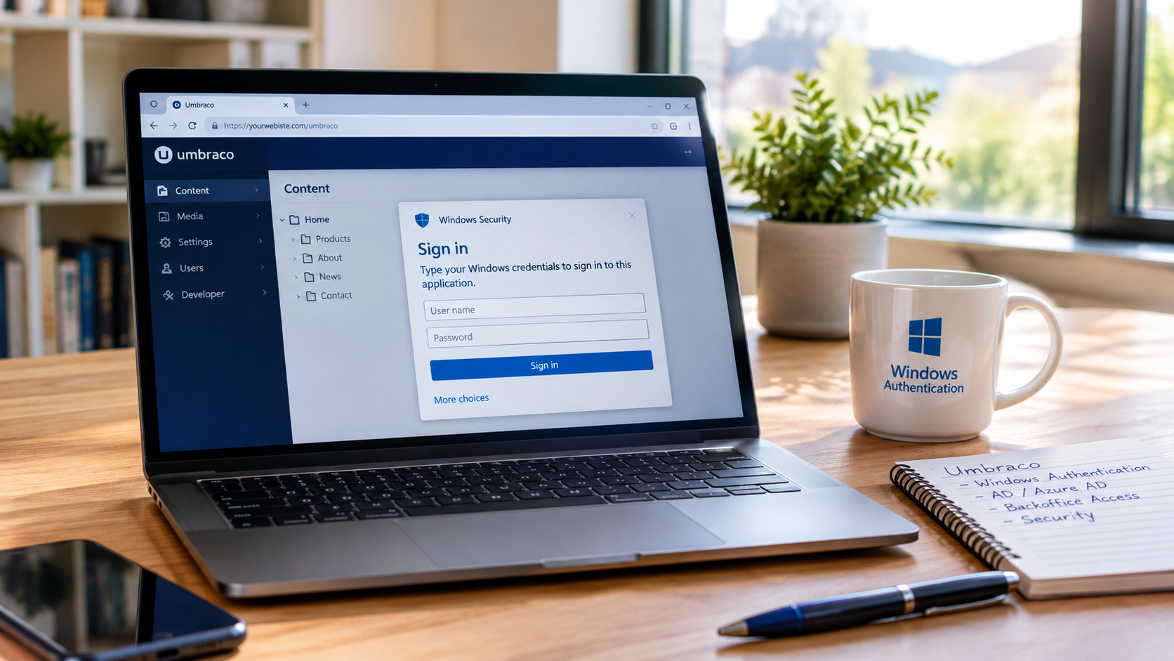 Running the Umbraco backoffice behind Windows Authentication
