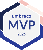 An image of the Umbraco MVP 2026 badge