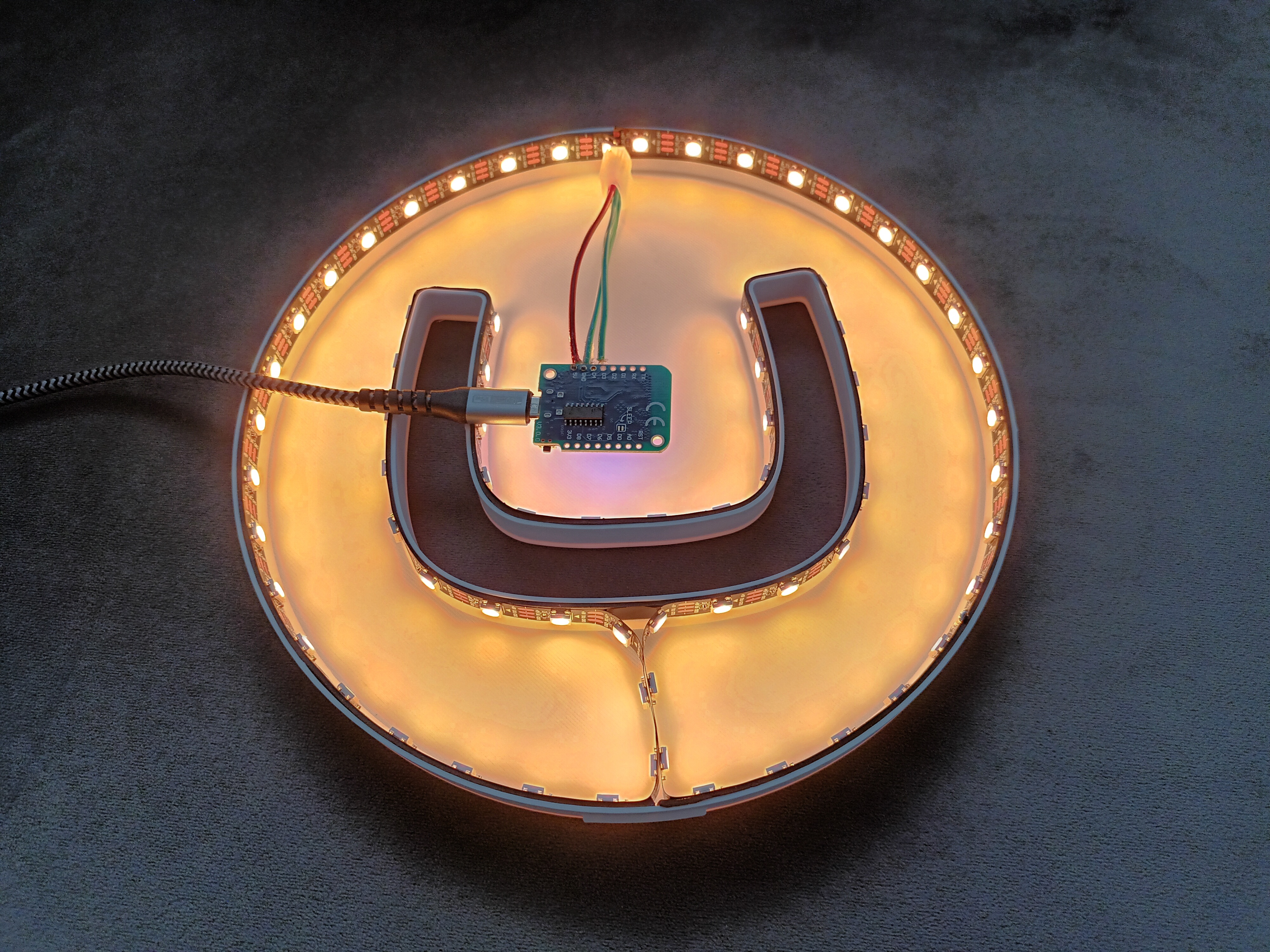 Testing the Umbraco lamp LEDs work before assembly