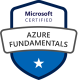 An image of the Microsoft Certified Azure Fundamentals logo